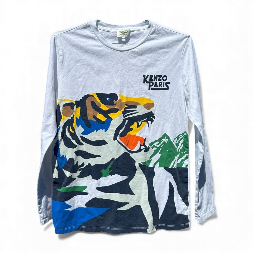 Kenzo Classic Kids Organic Cotton Tiger Graphic T-Shirt Size 14A/164